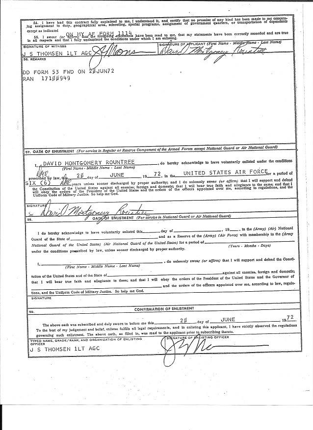 Enlistment contract page 2